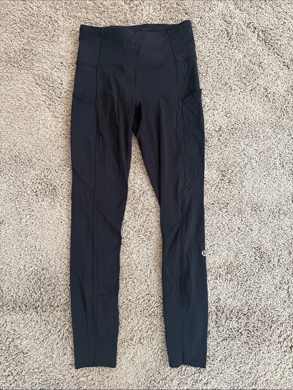 Lululemon fast & free Black High-Waist Leggings with Side Pockets